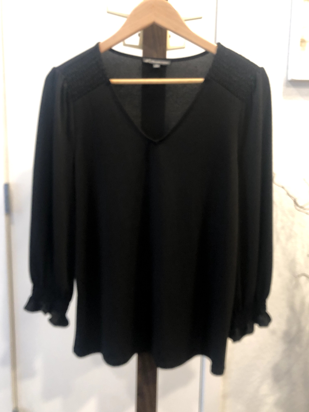 2 for $22 - Black Long-Sleeve V-Neck Women’s Top